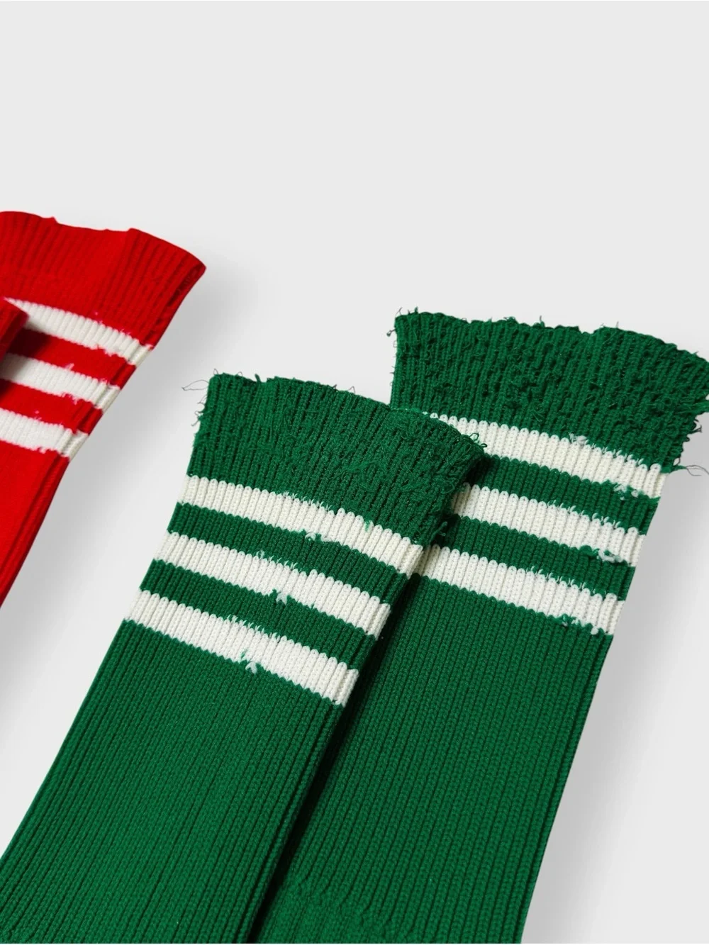 Vintage 70s 80s Twin City Soccer Socks Lot of 3, Tube Knee High 3 Stripes adidas